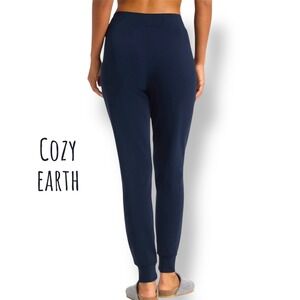 Cozy Earth Navy Blue Jogger Pants Size Small Elastic Waist Drawstring Cuffed
